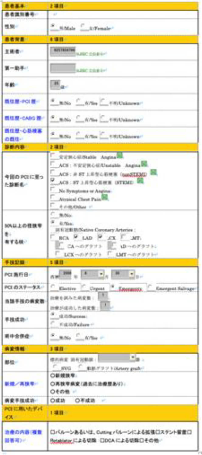 （資料7）簡易レジストリー入力項目